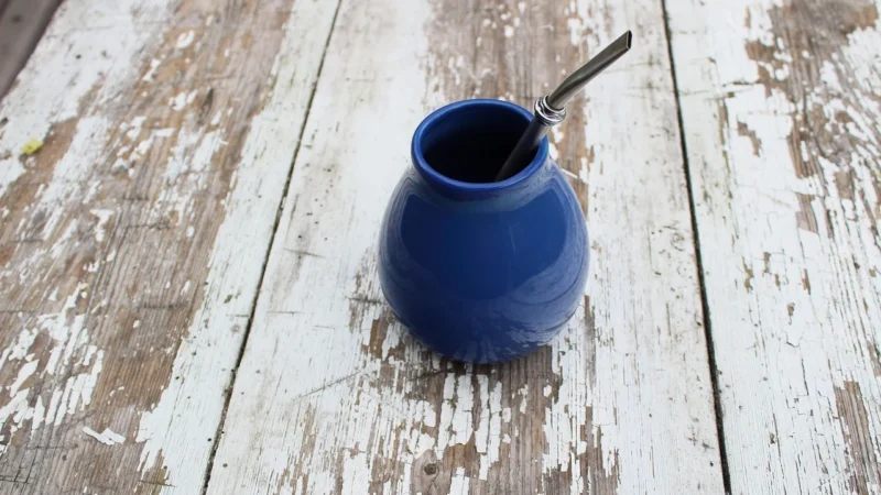 Bombilla do yerba mate Bola czarny kamień 21 cm wyciorek gratis